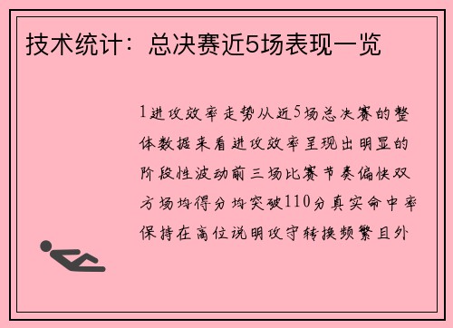 技术统计：总决赛近5场表现一览